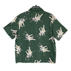 Lacoste Camp Shirt Men's Medium Relaxed Fit Short Sleeve Rene Lacoste Print