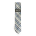 Michael Kors Necktie 3" Green Sutton Plaid Standard Length Silk Blend