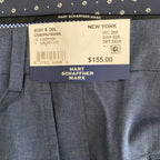Hart Schaffner Marx Pant Men's 40x30 Dress Pant Platinum New York Fit Blue