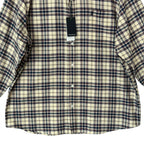 Psycho Bunny Flannel Shirt Men's XXL Plaid Long Sleeve Brown Plaid