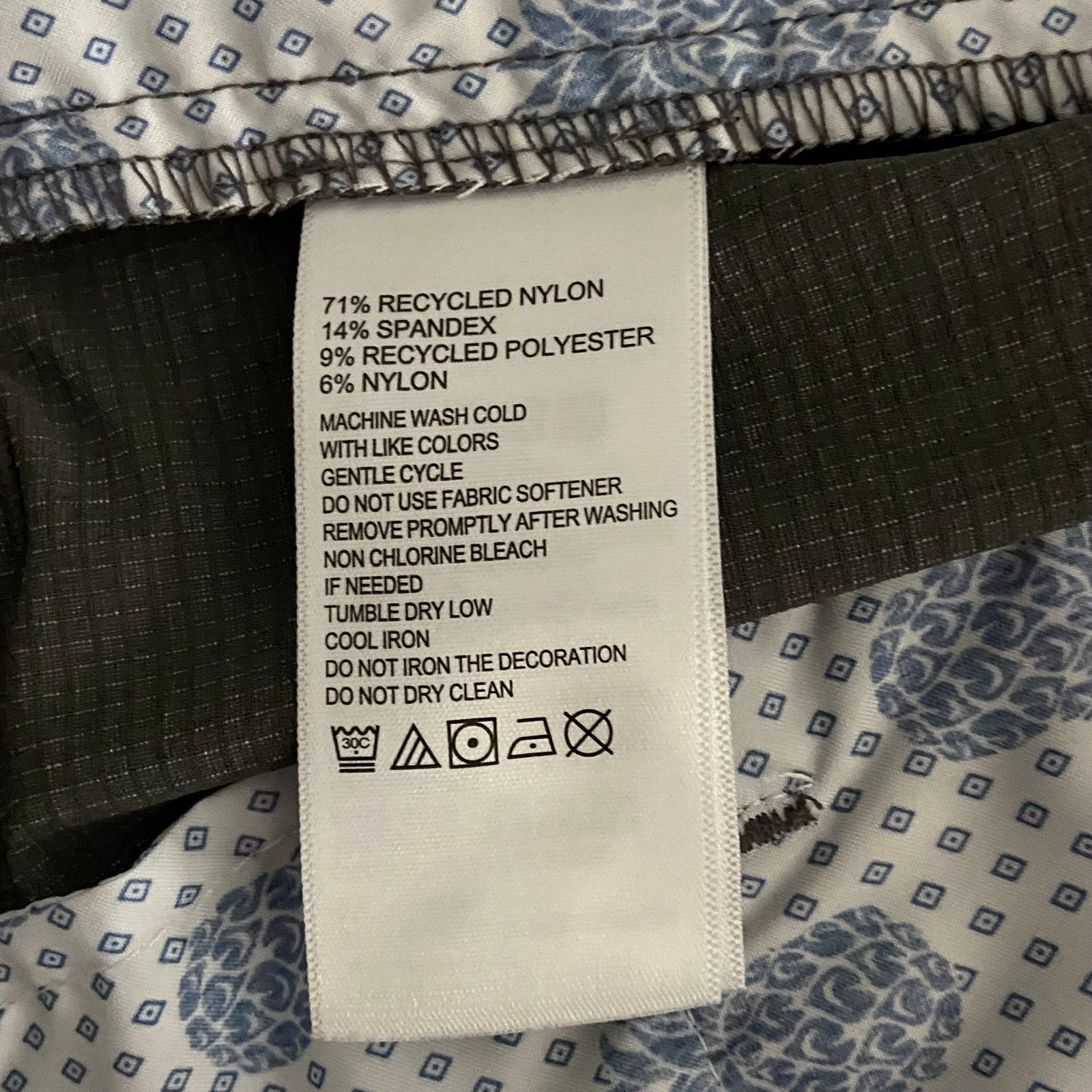 Tommy Bahama Short Men's 48RGx10 "Chip Shot Short" Fog Grey 5-Pocket Stretch