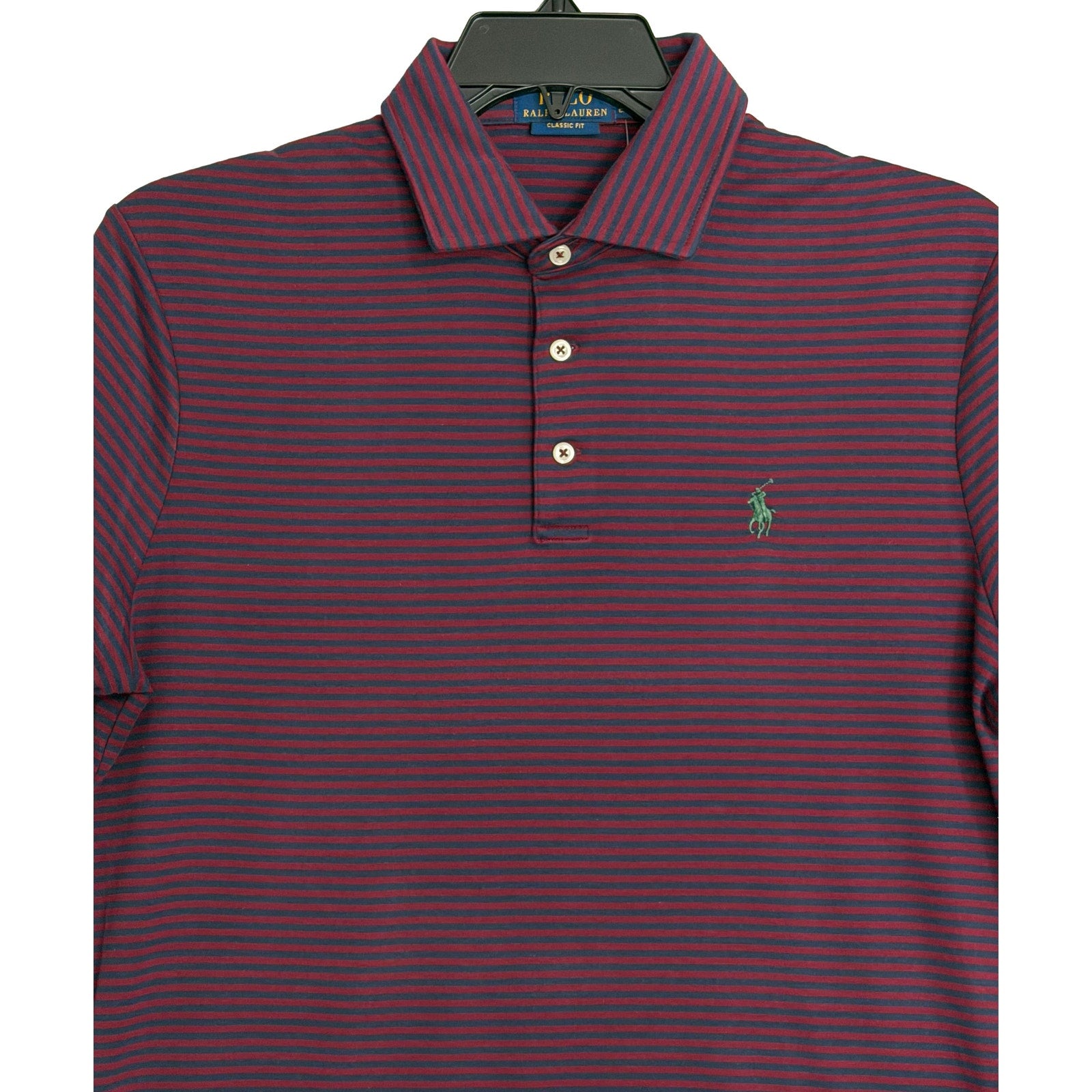 Polo Ralph Lauren Shirt Men's Small Classic Fit Polo Shirt Blue Red Stripe