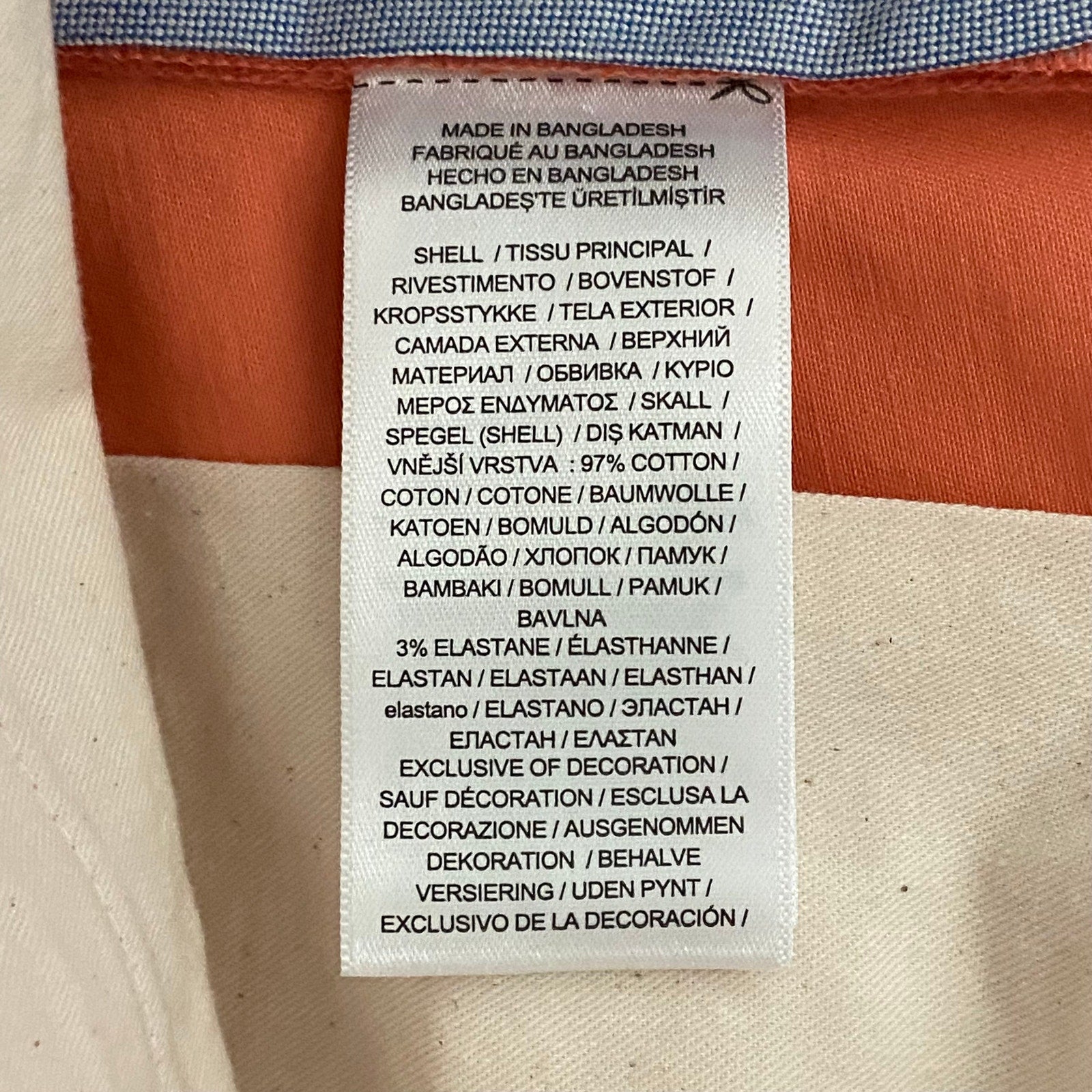 Polo Ralph Lauren Pants Men's 30"x30" Chino Stretch Straight Fit Orange