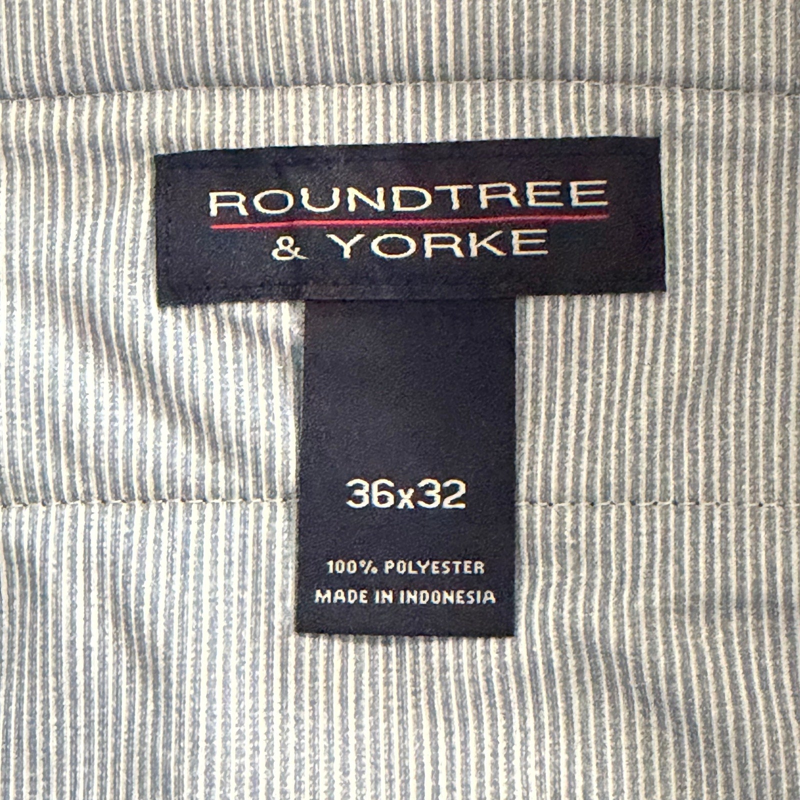 Roundtree & Yorke Pants Men's 36"x32" Andrew Straight Fit Golf Pant Gray