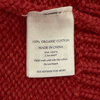 Faherty Heirloom Cotton Sweater Men's Medium Organic Cotton Crew Neck Red