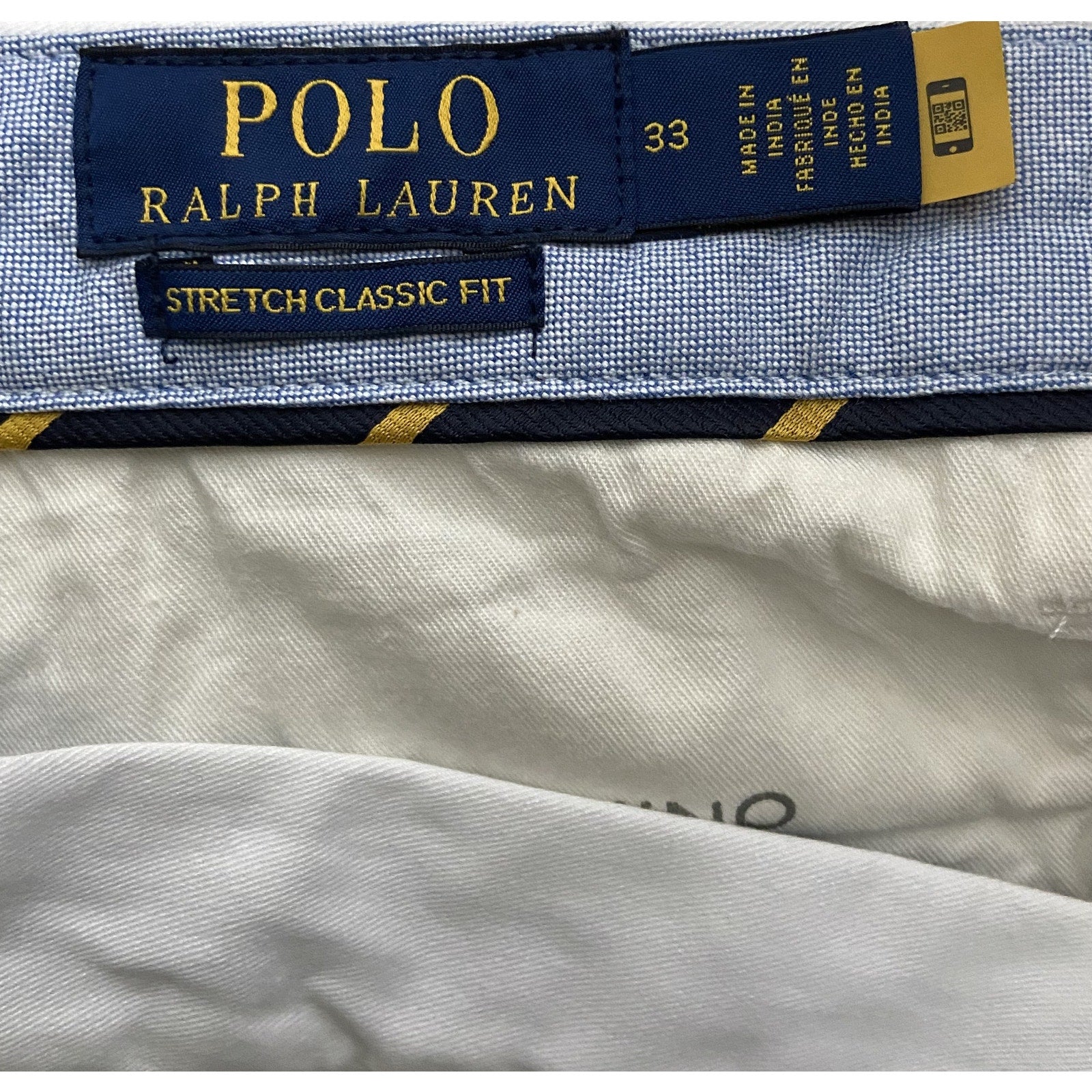 Polo Ralph Lauren Shorts Men's 33W Chino Cotton Twill Classic Fit White