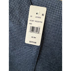 Brooks Brothers Sport Coat Men's 42 Short Blue Micro-Check Wool Blend