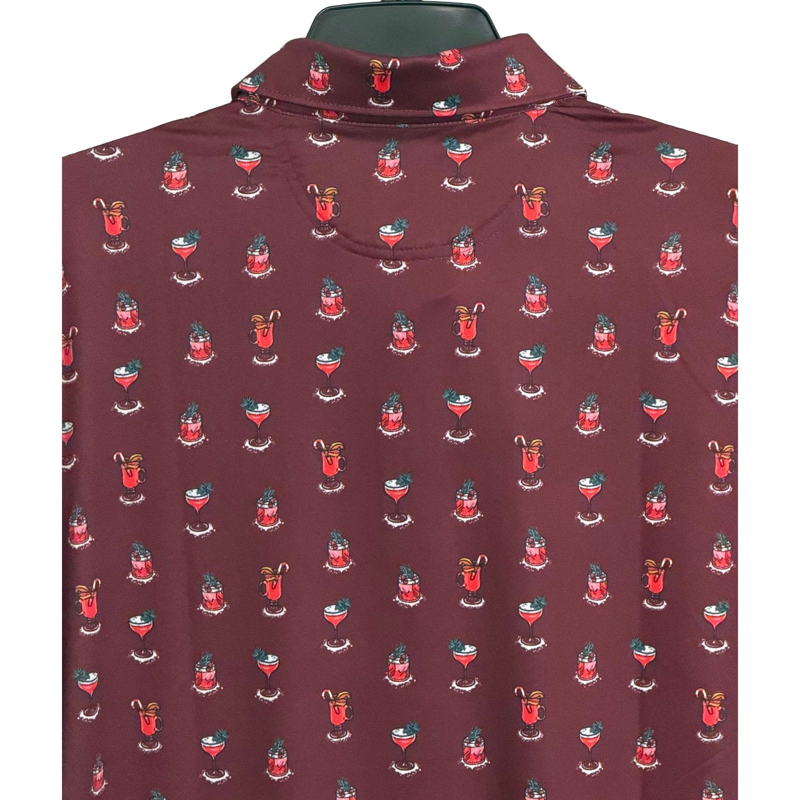 Chubbies Polo Shirt Men's Small "That's the Spirit" Short Sleeve Red
