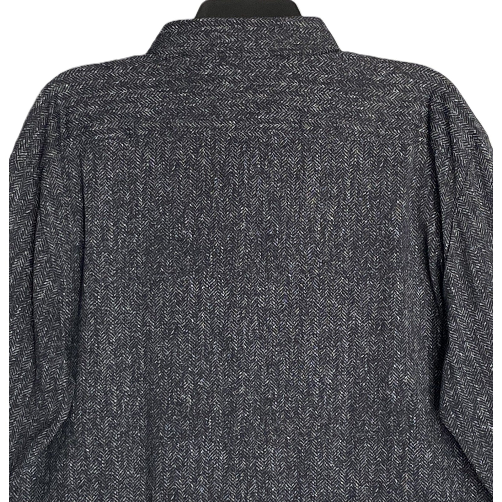 Boss Performance Shirt Men's XXL Slim Fit Long Slv Black/White Herringbone