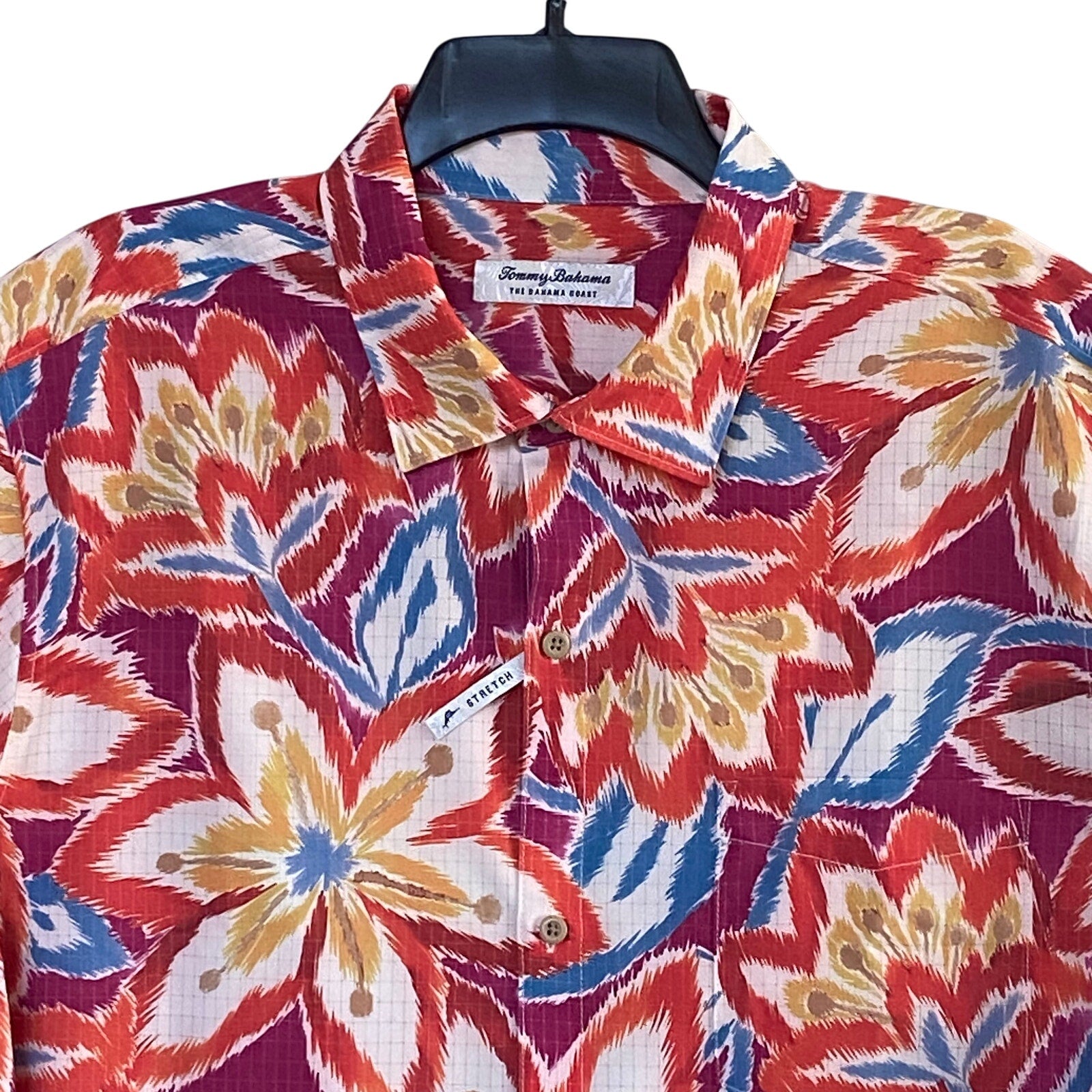 Tommy Bahama Shirt Men's XL "The Bahama Coast" Flora Fusion Stretch