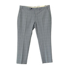 Calvin Klein Dress Pant Men's 42"x30" Slim Fit Flat Front Stretch Blue Plaid