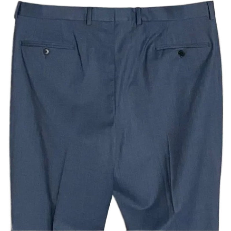 Armani Exchange Dress Pant Men's 30W Flat Front Raw Hem Stretch Wool Blue