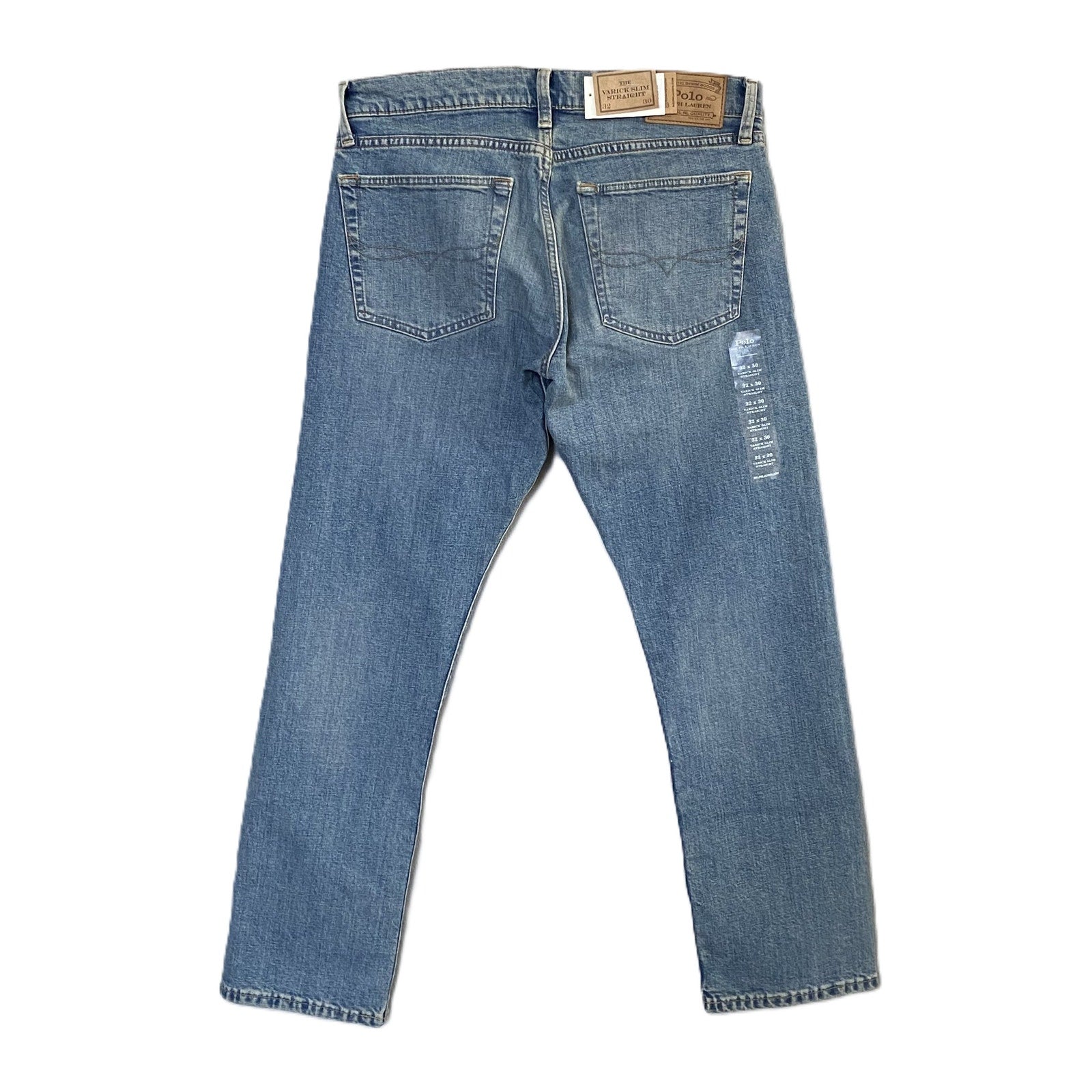 Polo Ralph Lauren Jeans Men's 32"x30" Varick Slim Straight Denim Jeans Blue