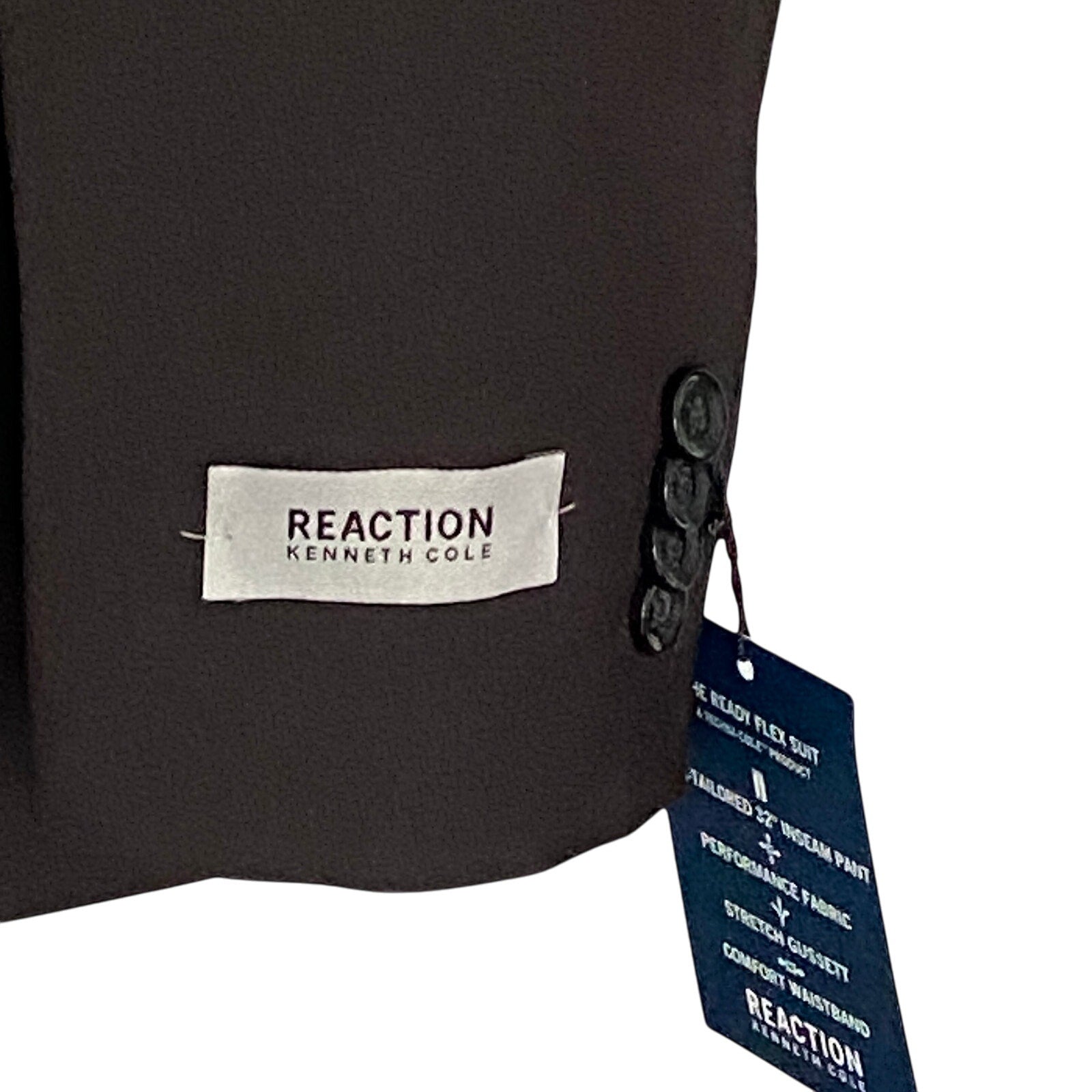 Kenneth Cole Suit Jacket Men's 42 Long Reaction Stretch Cork Navy/Red