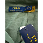 Polo Ralph Lauren Shirt Men's Large Buttonless Polo Cotton Linen Blend Green