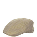 Biltmore Driver Newsboy Hat Tan Grid Large