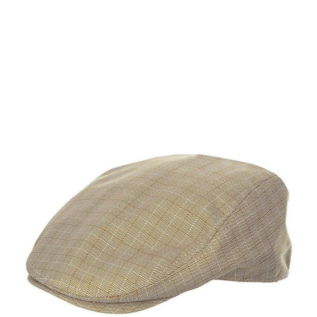 Biltmore Driver Newsboy Hat Tan Grid Large