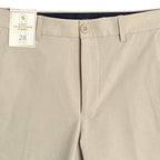 Hart Schaffner Marx Shorts Men's 28W Flat Front 4-Way Stretch Light Beige