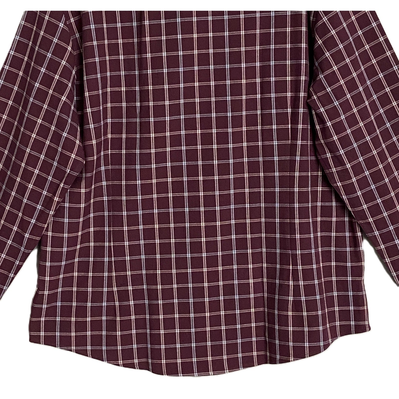Mizzen+Main Men's XXL Trim Fit City Flannel Twill Shirt Wine Richard Plaid