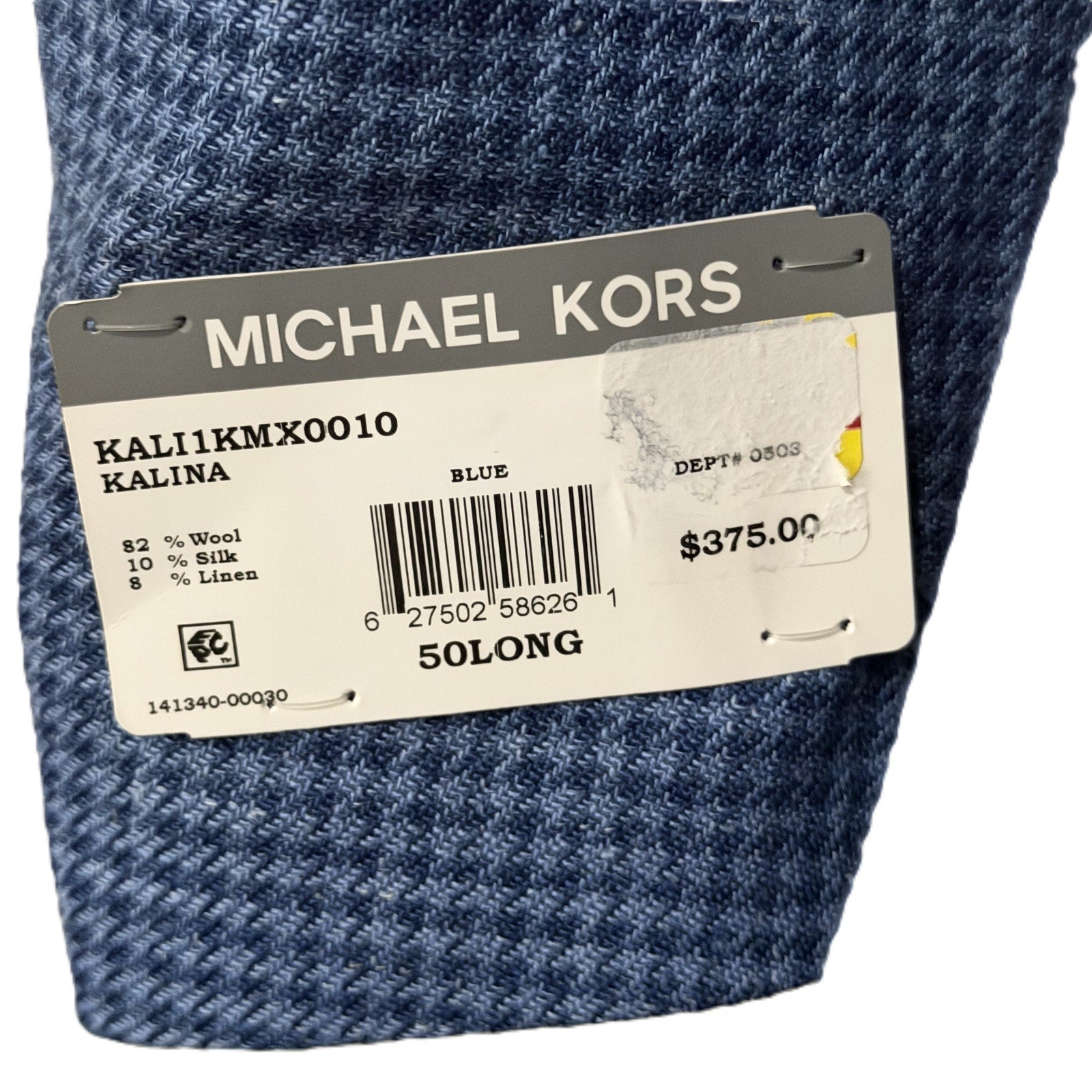 Michael Kors Sport Jacket Men's 50L Classic Fit Wool/Silk/Linen Blend Blue