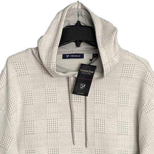 Daniel Cremieux 38 Hoodie Men's XXL Drawstring Hood Lt Grey Heather Check