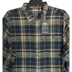 Tommy Bahama LS Shirt Men's 3XLB Big & Tall "Baranco Plaid" Indigo Palms