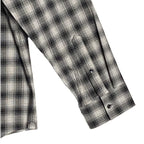Michael Kors Men's XXL Classic Fit Flannel Shirt Black Grey Plaid Stretch
