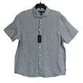 Michael Kors Linen Shirt Men's XXL Slim Fit Short Slv Button-Down Chambray