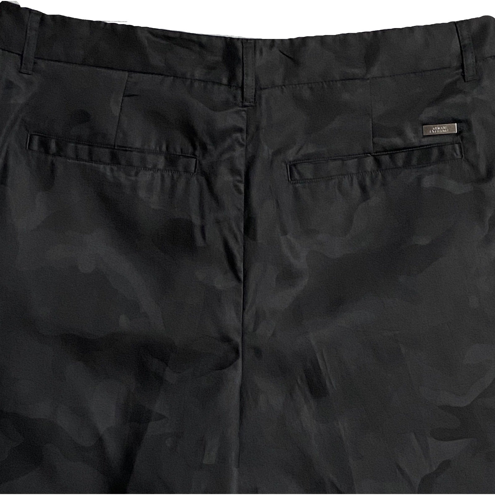 Armani Exchange Shorts Men's 30W Black Camo Lyocell Shorts 9" Inseam