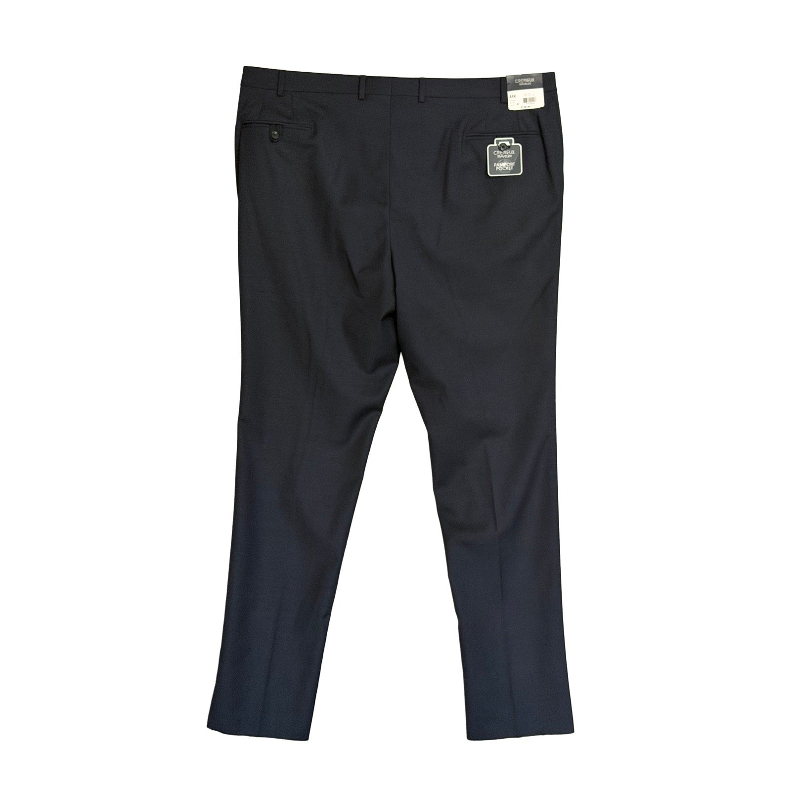 Daniel Cremieux Dress Pant Men's 44R Traveler Raw Hem Comfort Waist Navy