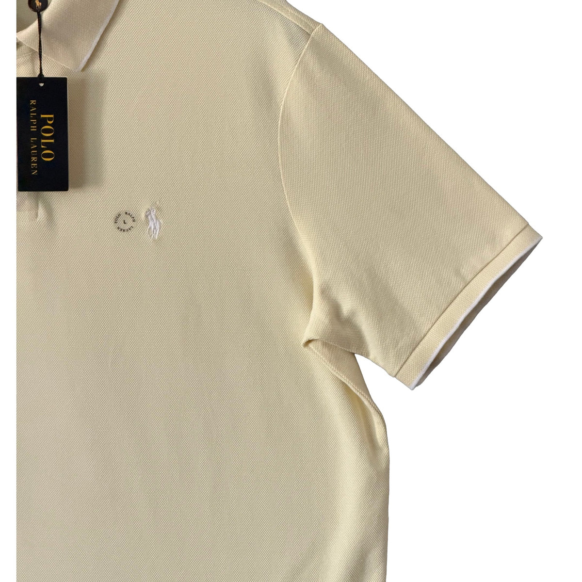Polo Ralph Lauren Shirt Men's Large Short Sleeve Polo Classic Fit Yellow