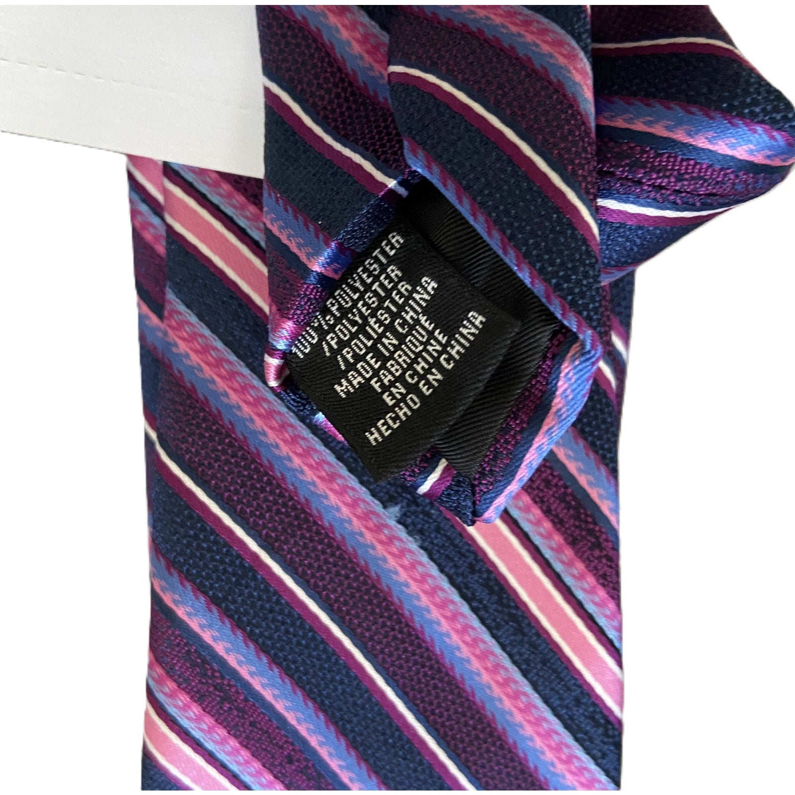 Perry Ellis Portfolio Necktie Lot of 2 Classic Width/Length Black Magenta