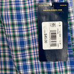 Polo Ralph Lauren Sleepwear Shorts Men's Small Blue Plaid Drawstring Waist