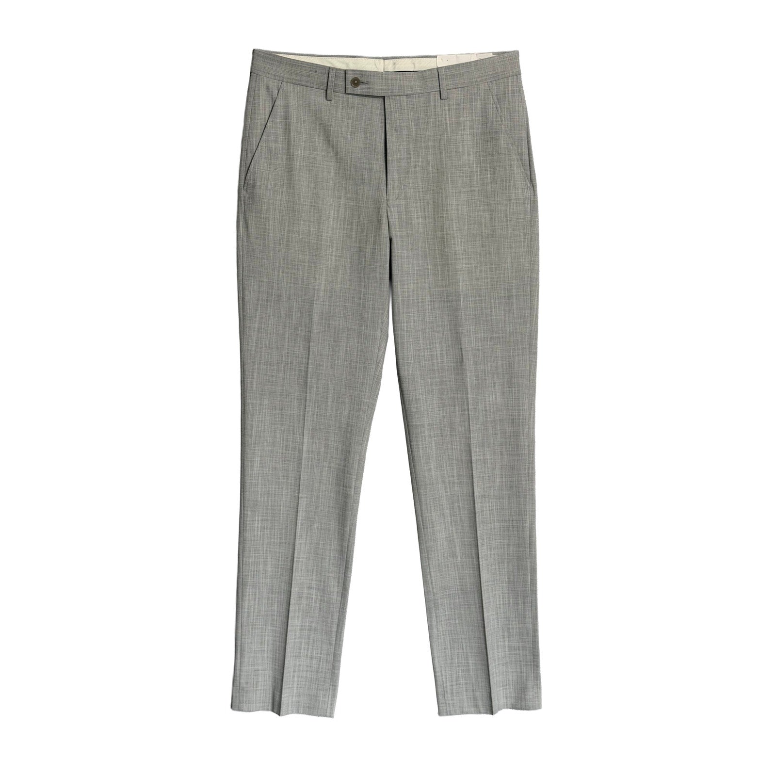 Calvin Klein Dress Pant Men's 32"x32" Slim Fit Flat Front Stretch Light Grey