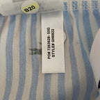 Lacoste Sleepwear Men's XL Poplin Pajama Shorts Cotton Blue Pinstripe NEW