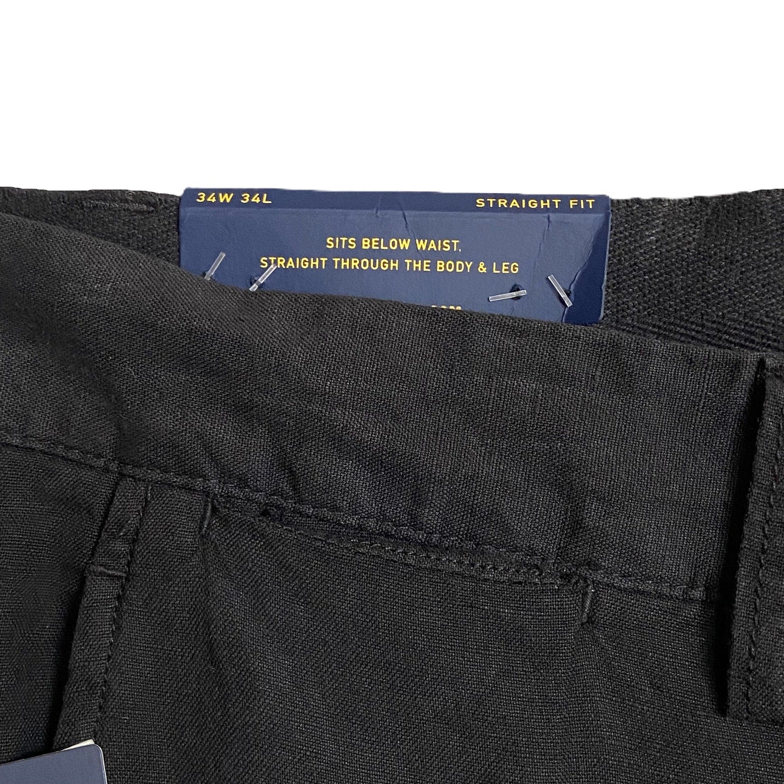 Polo Ralph Lauren Pants Men's 34"x34" Straight Fit Linen Blend Black