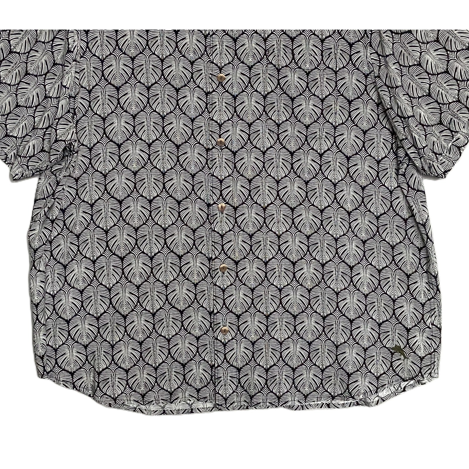 Tommy Bahama Shirt "The Veracruz Cay" Men's 3XLT Big & Tall Short Slv Black NEW