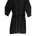 Majestic International Robe Men's XL/XXL Kimono Robe Knit Waffle Black