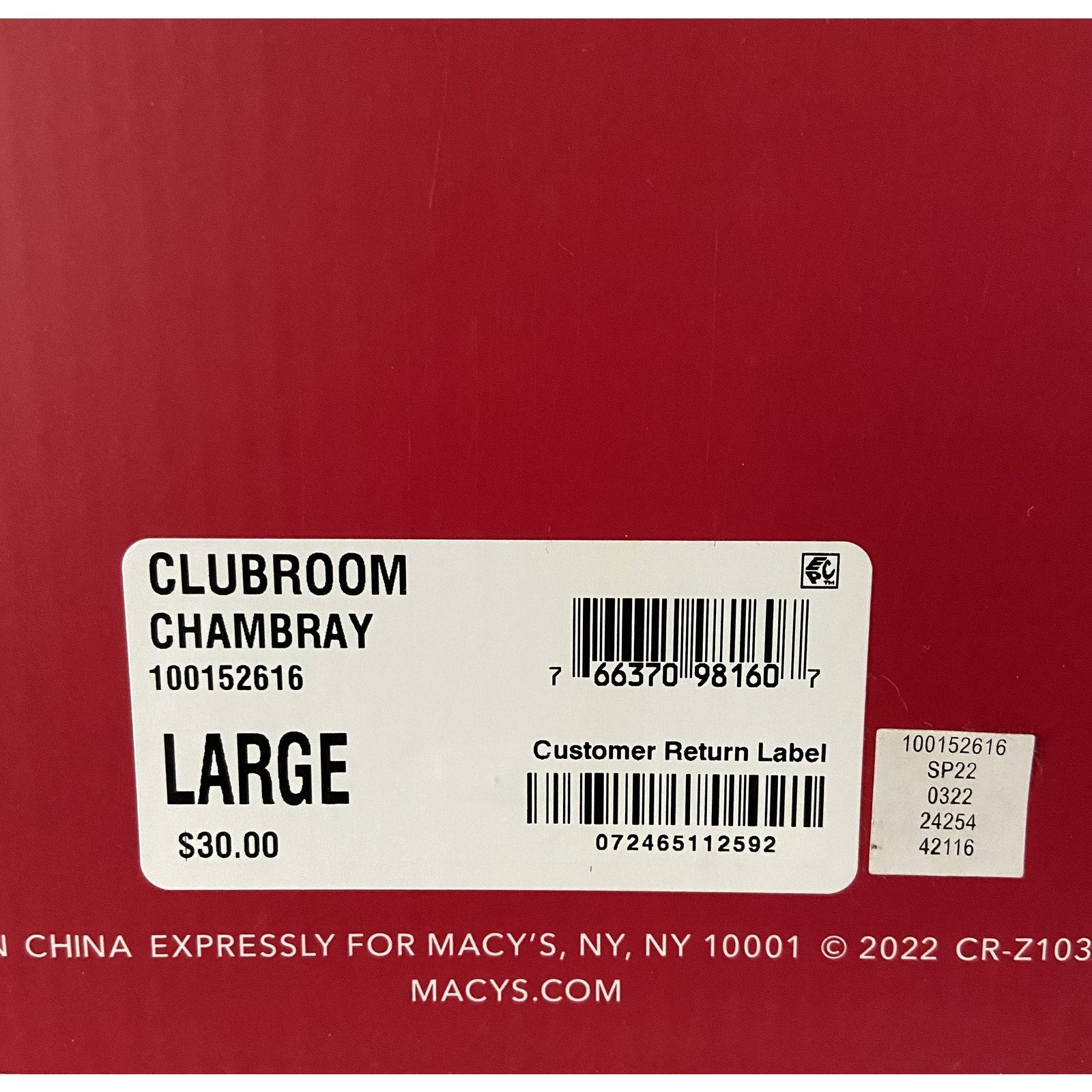 Club Room Men's Slippers Cushioned Bed Slides Comfort Soles Chambray L 10-11