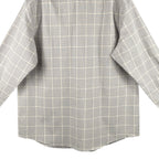 Calvin Klein Dress Shirt Men's Large Steel+ Regular Fit Stretch Grey Plaid