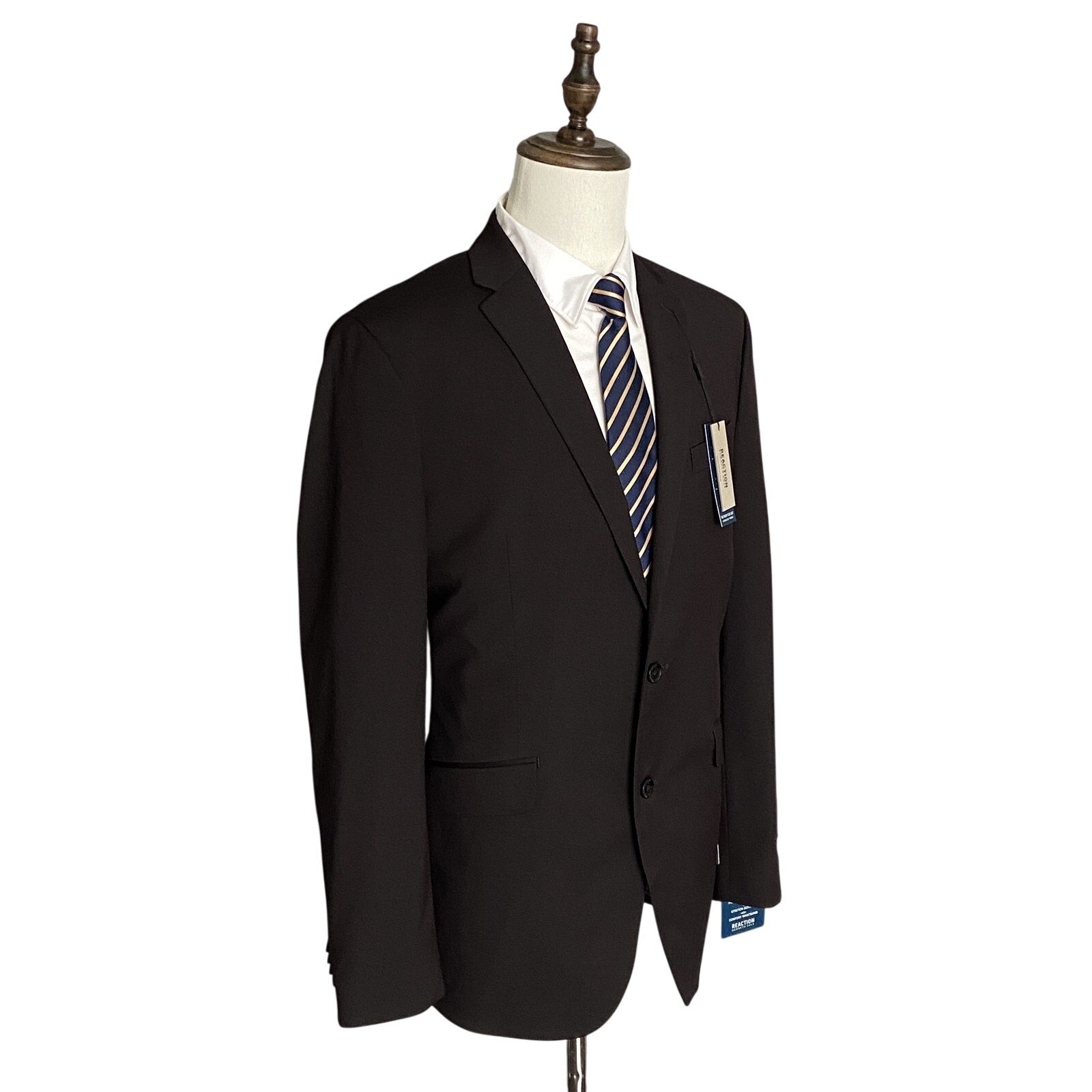 Kenneth Cole Suit Jacket Men's 42 Long Reaction Stretch Cork Navy/Red