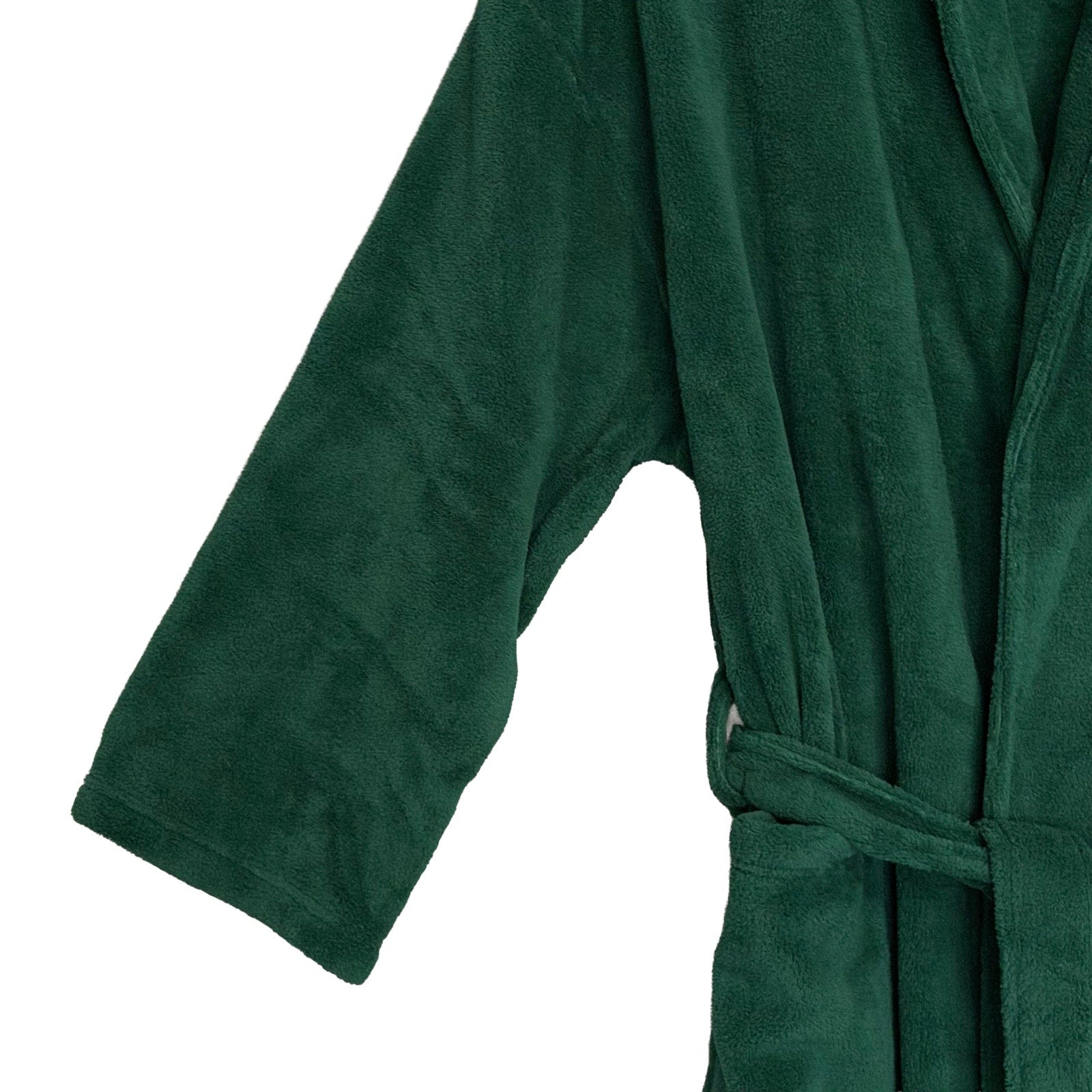Nautica Plush Fleece Robe Men's One Size Pockets Tidal Green