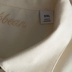 Roundtree & Yorke Caribbean Men's XXL Embroidered Short Sleeve Shirt Cream