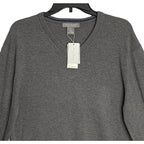Daniel Cremieux V-Neck Sweater Men's Medium Pima Cotton Cashmere Blend Gray