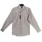 Boss Dress Shirt Men's Small 15-32/33 Sharp Fit Stretch Red & Black Plaid
