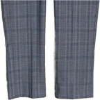 Calvin Klein Suit Pant Men's 30"x30" Slim Fit Stretch Grey & Blue Plaid