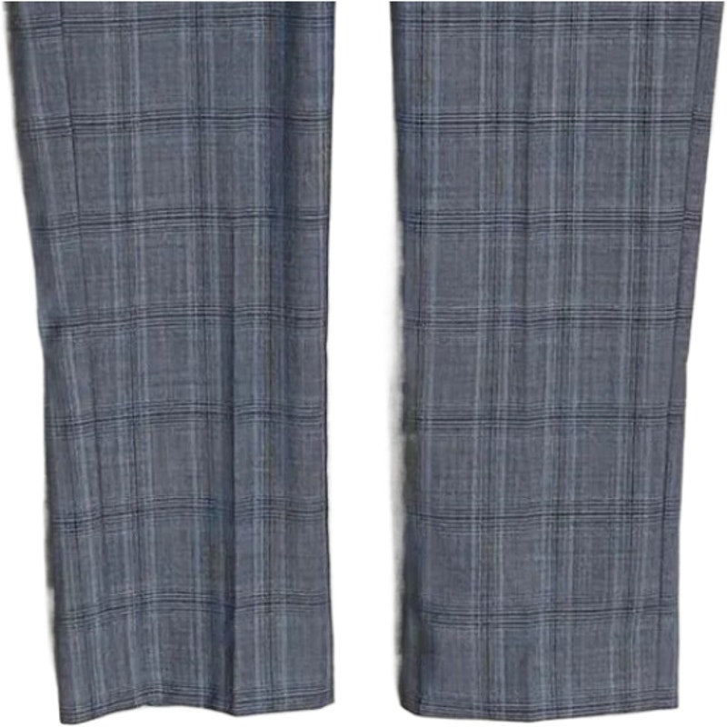 Calvin Klein Suit Pant Men's 30"x30" Slim Fit Stretch Grey & Blue Plaid