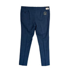 Daniel Cremieux Dress Pant Men's 46R Traveler Raw Hem Comfort Waist Blue