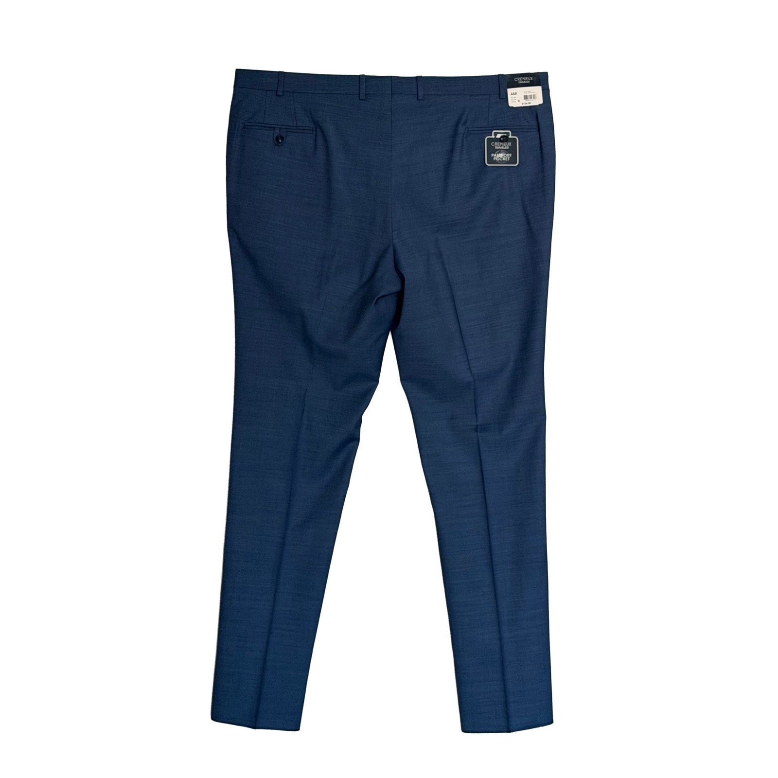 Daniel Cremieux Dress Pant Men's 46R Traveler Raw Hem Comfort Waist Blue