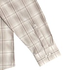 Alfani Dress Shirt Men's XXL Button-Up Shirt Light Brown Window Pane Cotton